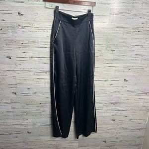 Aritzia Wilfred Clarisse Black Wide Leg Tuxedo Trouser Pants size 00